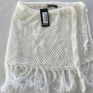 White Crochet Beach Sarong